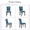 Modern Dining Chairs Set of 2, Upholstered Fabric Kitchen Chairs with Nailhead Trim, Comfortable Dining Chairs for Small Space Apartment, Home - 3 of 4