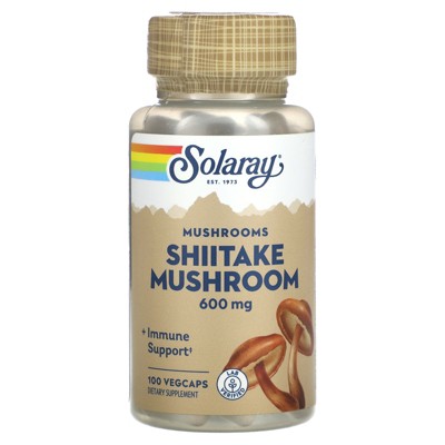 Solaray Mushrooms, Shiitake Mushroom, 600 mg, 100 VegCaps