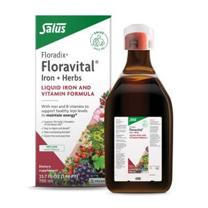 Floradix Floravital Liquid Iron & Vitamin Formula - Liquid Iron Supplement with C & B Vitamins - Vegan, Gluten-Free, Yeast-Free & Non-GMO - 1 of 4