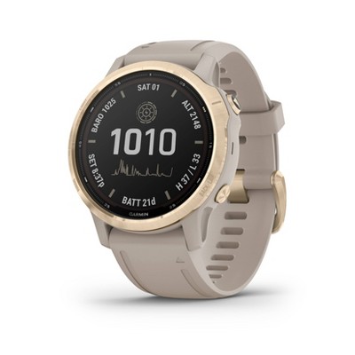 Garmin fenix 6S Pro Solar Light Gold with Light Sand Band