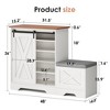 AZL1 Life Concept Shoe Rack with Fold Down Organizer Built In Storage Bench Anti Toppling Slim Design for Entrance Balcony, White, 40"*19"*10" - 3 of 4