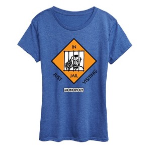 Women's - Monopoly - In Jail Just Visiting Short Sleeve Graphic T-Shirt - 1 of 4