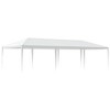 vidaXL White Party Tent, Iron-Frame Outdoor Canopy, UV- and Water-Resistant PE Material, Garden Gazebo, 29.5'x13.1'x8.9' Size - 4 of 4