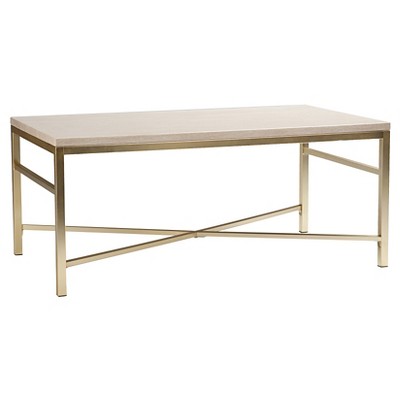 Cocktail Faux Stone Table - Matte Brass - Aiden Lane