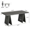 Resenkos Dining Table, Modern Rectangular Table, Wood - Base Kitchen Table, Gray Finish Dining Furniture - 2 of 4