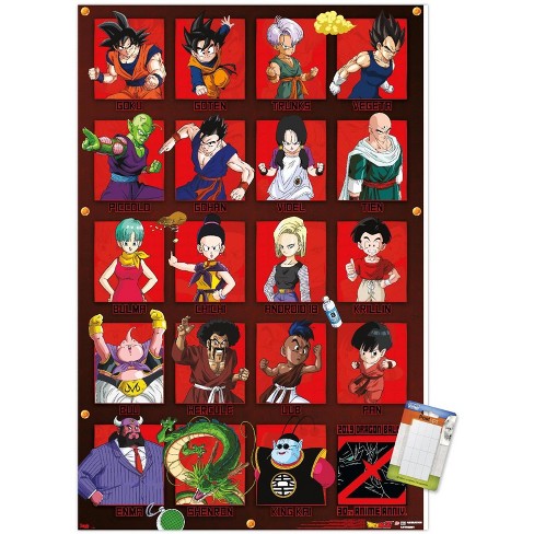 Dragon Ball Z - Saiyans Wall Poster, 14.725 x 22.375 