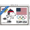 Trends International Team USA x Peanuts – Snoopy Olympic Figure Skating Framed Wall Poster Prints - 3 of 4