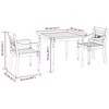 vidaXL 3 Piece Patio Dining Set Solid Teak Wood - 4 of 4
