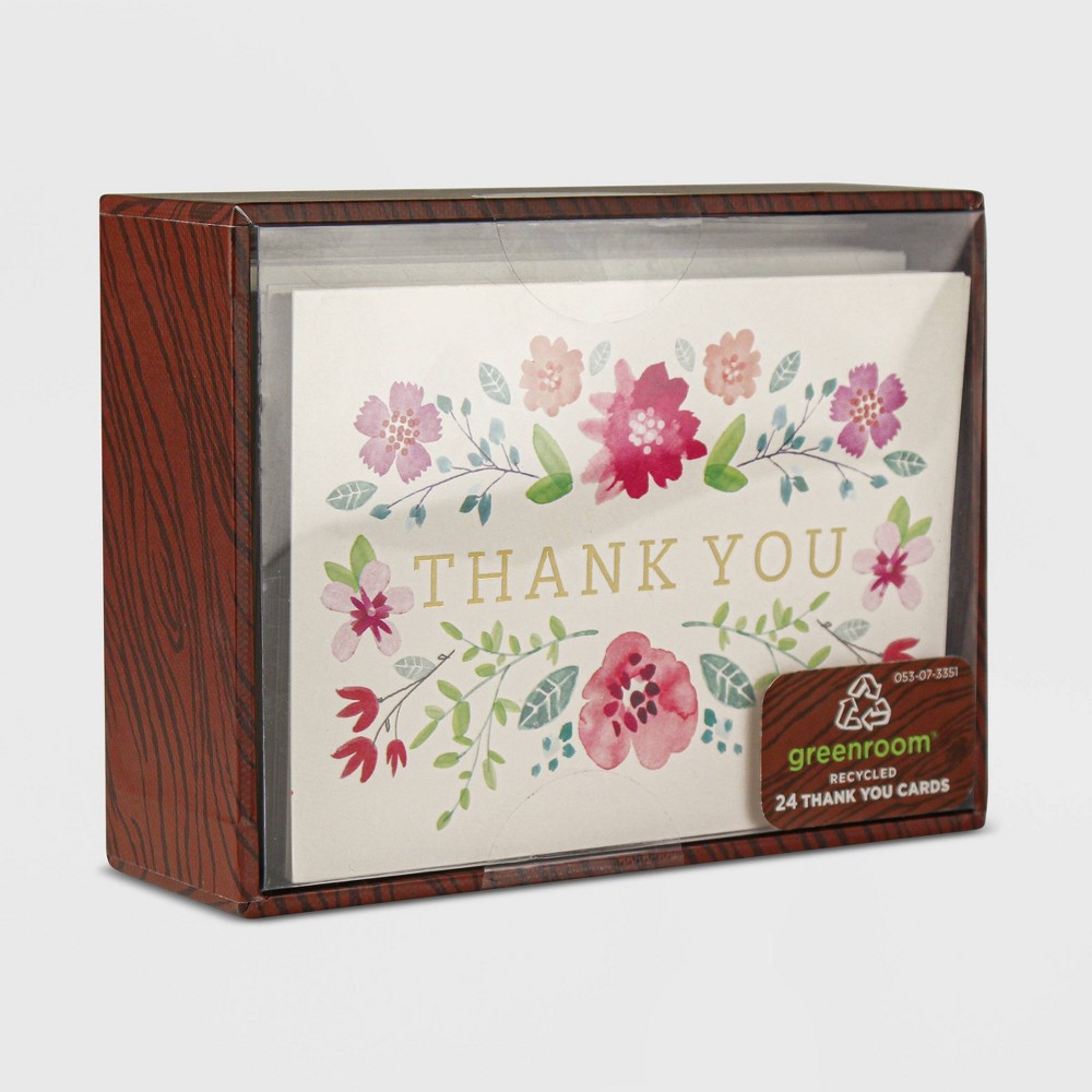 Photos - Envelope / Postcard 24ct Ditsy Floral Blank Thank You Cards