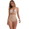 INSPIRE CHIC Women's High-Waisted Butt Lifting Slim Fit Ice Silk Lace Trim Breathable Control Panties - 4 of 4