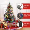 3ft Artificial Christmas Tree With 78 LED Lights, Snowman Base, Battery Operated, 8 Modes, Fiber Optic for Living Room - 4 of 4