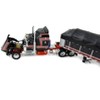 Kenworth W900A with 60" Aerodyne Sleeper and 53’ Wilson Flatbed with Wagon Black with Red 1/64 Diecast Model by DCP/First Gear - 2 of 4