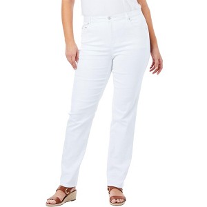 Jessica London True Fit Stretch Denim Straight Leg Jean - 1 of 4