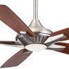 52" Minka Aire Modern Indoor Ceiling Fan with LED Light Remote Control Brushed Nickel for Living Room Kitchen Family Dining Home - 3 of 4