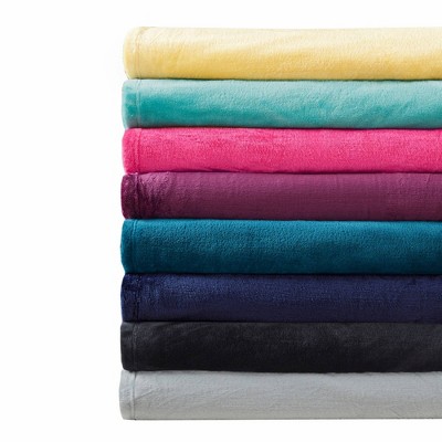 King Aqua Plush Reversible Machine Washable Blanket