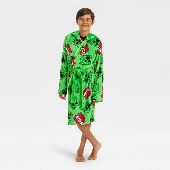 Boys' Minecraft Hooded Robe - Green