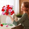 Cubimana Valentine's Day, 297pcs Red Rose Building Blocks Flower Bouquet Set for Adults and Kids Aged 12+ - 3 of 4