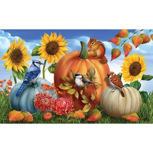 Briarwood Lane Fall Doormat 30x18 Indoor Outdoor Fall Pumpkin Gathering For Fall Doormat - 1 of 4