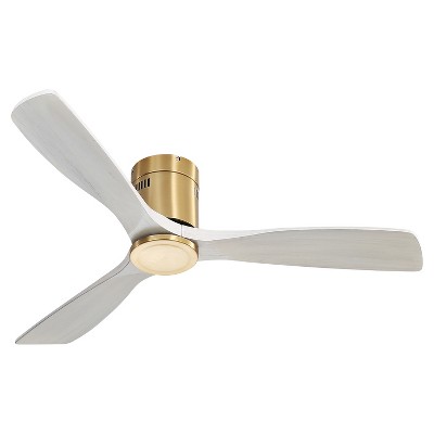 Sofucor 52'' Low Profile Ceiling Fan with 6-Speed Remote Gold+Grey