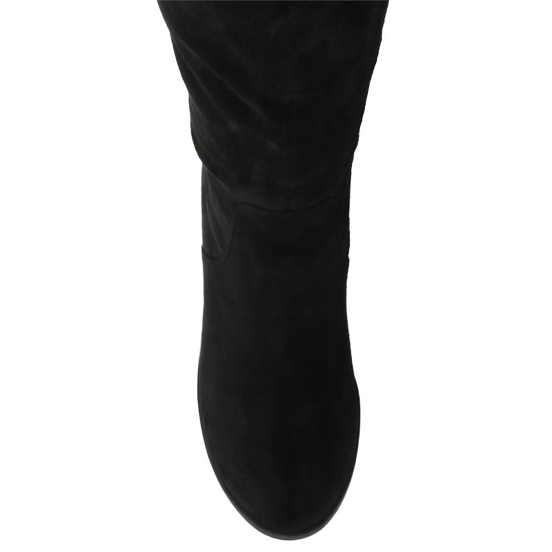 Journee Collection Womens Romilly Tru Comfort Foam Stacked Block Heel Round Toe Boots, 4 of 10