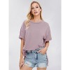 EXLURA Womens Summer Oversized T Shirts Casual Short Sleeve Loose Maternity Tops Crewneck Tunic Plus Gym Workout Top - 2 of 4