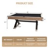 7 FT Pool Table , Billiard Table with 2 Cue Sticks, Billiard Balls, Cues, Cleaning Brush, X-Legs, Black Cloth, Rustic Grey, 84"L x 46.5"W x 32.7"H - 2 of 4