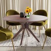 MAYEERTY 31.5" Small Round Dining Tulip Table, Wood Top, Metal Base, Seats 2-4, Black - 3 of 4