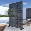 PexFix 72 in. H x 47 in. W Black Outdoor Metal Privacy Screen Garden Fence Wall Applique - 2 of 4