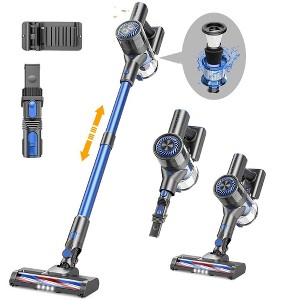 MAMNV Cordless Stick Vacuum Cleaner with 2-in-1 Brushes For Carpet/Hard Floor 2 Speeds Floor Vacuum, HEPA Filter, Blue - 1 of 4