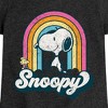 Girls' - Peanuts - Snoopy Rainbow Clouds Fitted Short Sleeve Graphic T-Shirt - 2 of 4