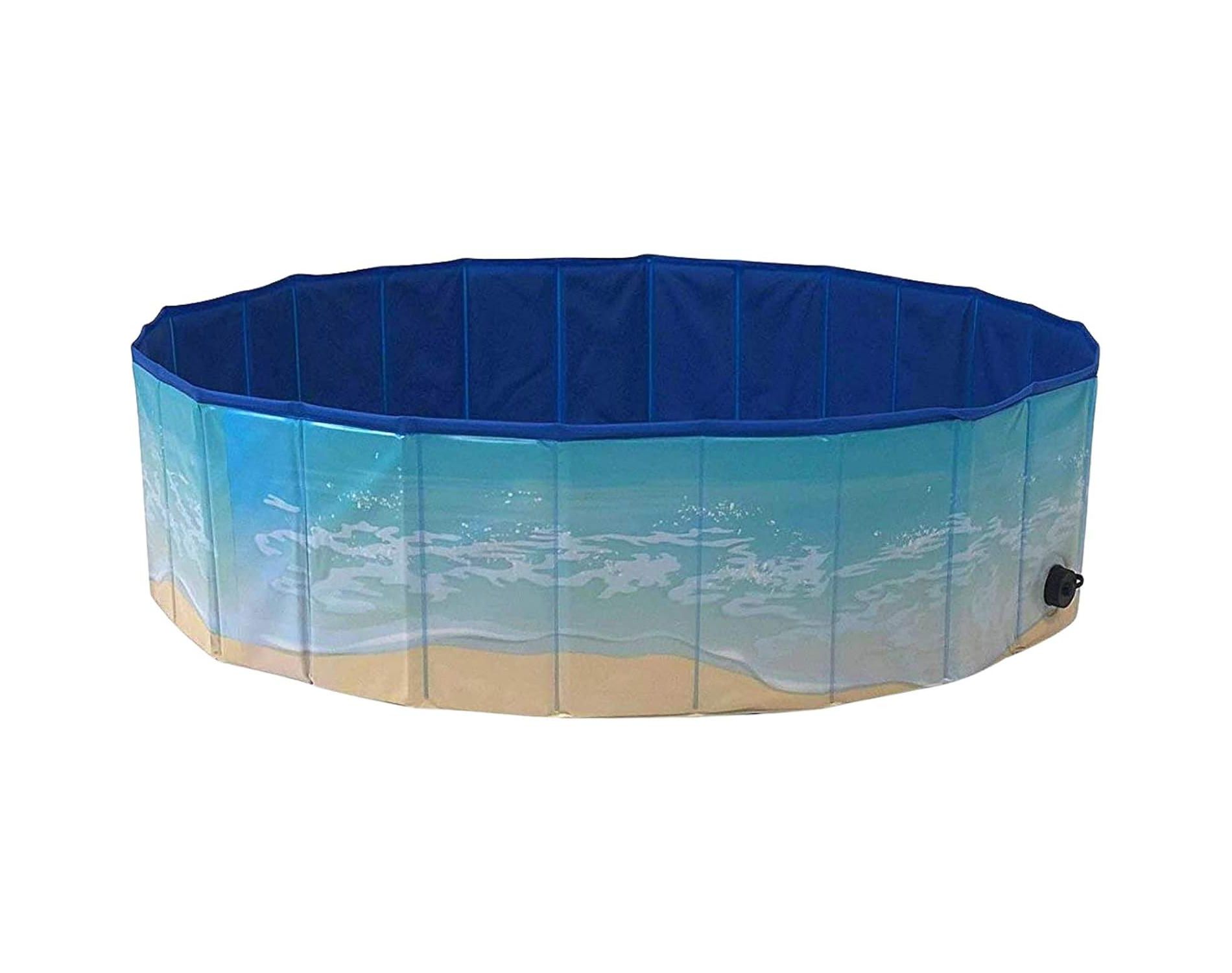Midlee Dog Pool - Foldable & Portable Outdoor Bathing Tub (47" Diameter)