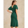 INSPIRE CHIC Women's Ruffle Sleeve Round Neck Cocktail Party Work Sheath Dress - 3 of 4