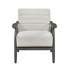 Casual Transitional Accent Chair 1pc Blue Fabric Upholstery Dark Gray Frame Solid Wood Living Room Furniture - 3 of 4
