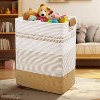 Laundry Hamper - 85L Large Laundry Basket with Leather Handles, Decorative Storage Basket for Blankets - 3 of 4