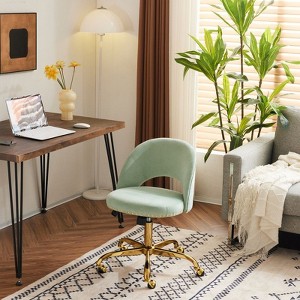 Karl Home | 23 inch Task Chair Office Desk Chair Make Up Chair With Wheels - 1 of 4