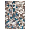 Luxe Weavers Beige Aqua Modern Geometric 5x7 Area Rug - 2 of 4