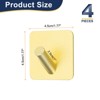 Unique Bargains Aluminum Self-Adhesive Slash Sticky Bathroom Kitchen Towel Hooks 4 Pcs - 2 of 3