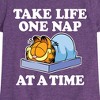 Girls' - Garfield - Take Life One Nap Fitted Short Sleeve Graphic T-Shirt - 2 of 4