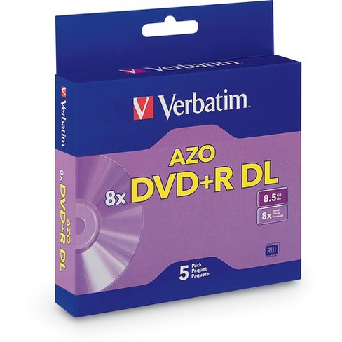 Verbatim Dvd R Dl 8 5gb 8x With Branded Surface 5pk Jewel Case Box Target