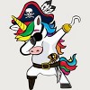 Junior's Design By Humans Dabbing Dance Pirate Unicorn Gifts Funny Halloween Costume Gift By lukesstore T-Shirt - 2 of 3