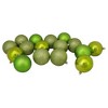 Northlight 16ct Shatterproof 4-Finish Christmas Ball Ornament Set 3”  Kiwi- Green - 2 of 3