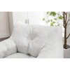 VYNXARIA Soft Velvet Fabric Bean Bag Chair Filled With Memory Sponge,Ivory - 4 of 4
