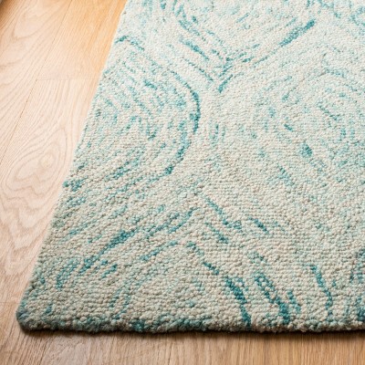 Coastal Breeze Ivory & Sea Blue Hand-tufted Wool Area Rug - 2' x 3'