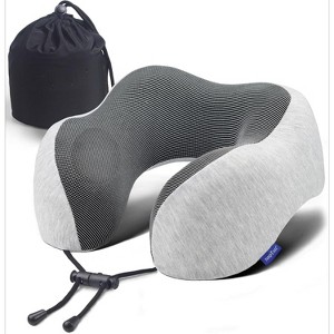 Neck Pillow for Traveling, Upgraded for Airplane Travel Pillow for Flight Headrest Sleep - 1 of 4