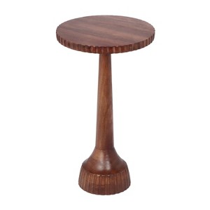 Vynxaria Honey Round Coffee Tables for Compact Living - 1 of 4