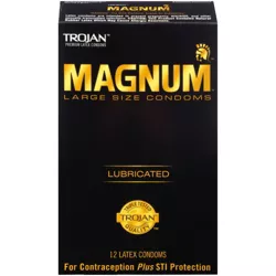 Trojan Magnum Large Size Lubricated Condoms - 12ct