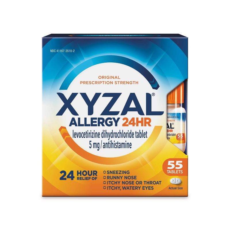 Xyzal&#168; Allergy Relief Tablets - Levocetirizine Dihydrochloride - 55ct, 1 of 9