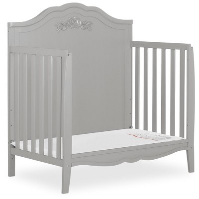 Rose Platinum 4-in-1 Convertible Mini Crib with Rose Detailing
