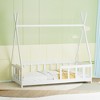 GDFStudio Pax Modern Wooden Floor Bed Frame for Kids Tent Style House Bed - 2 of 3