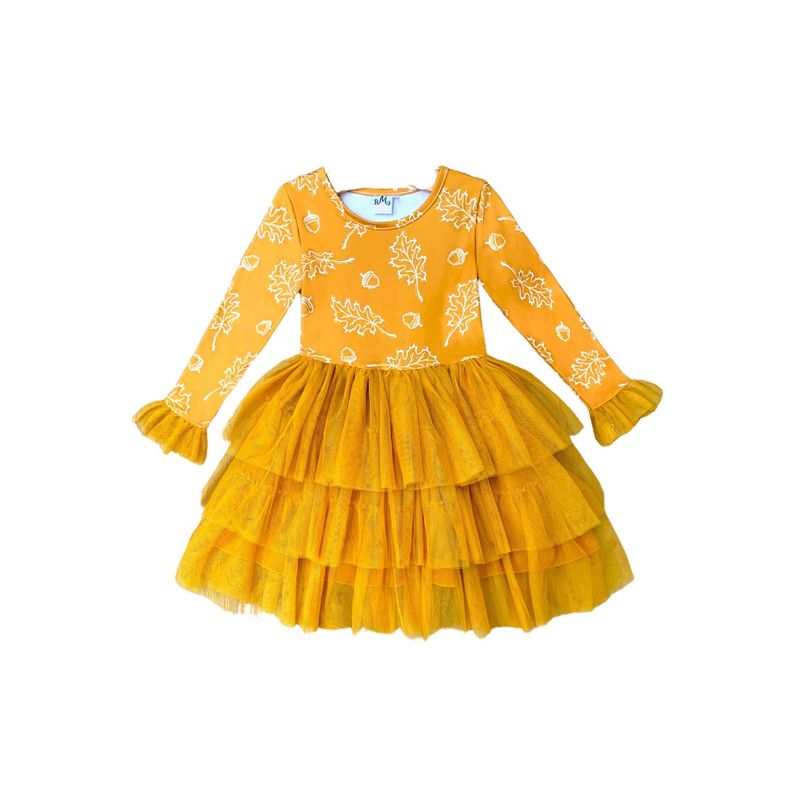 Girls Picture Perfect Falling Leaves Tutu Dress - Mia Belle Girls, 3 of 7